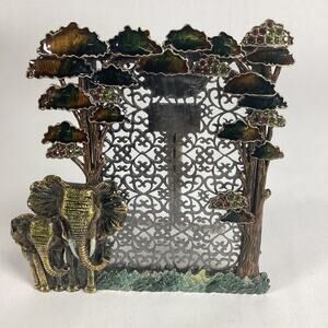 Tizo Enameled With Swarovski Crystals Elephants Picture Photo Frame